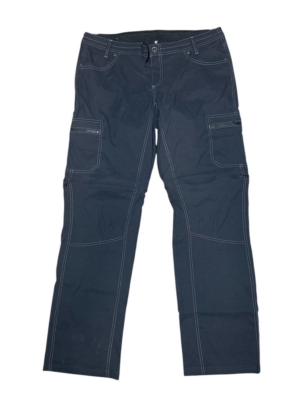 KUHL Kliffside 6233 Sz 14  Reg Convertible Cargo Hiking Pants Dark Gray